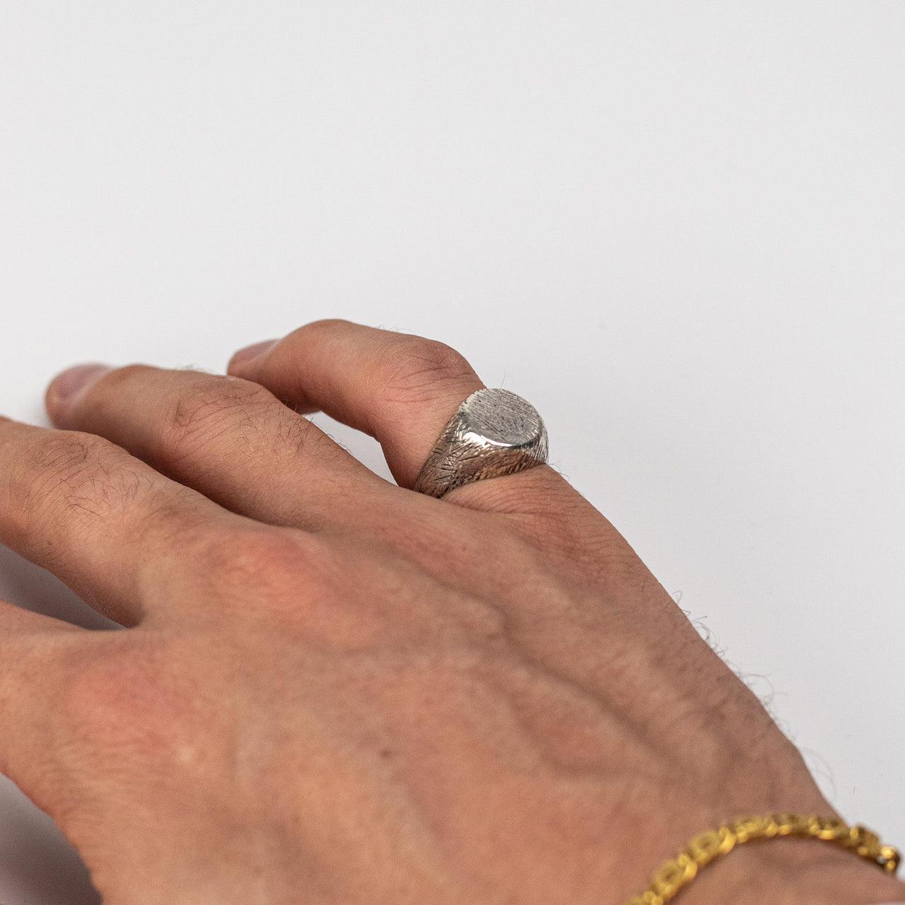 925 Silber MOONPHASE Pinky Ring- GrassArt