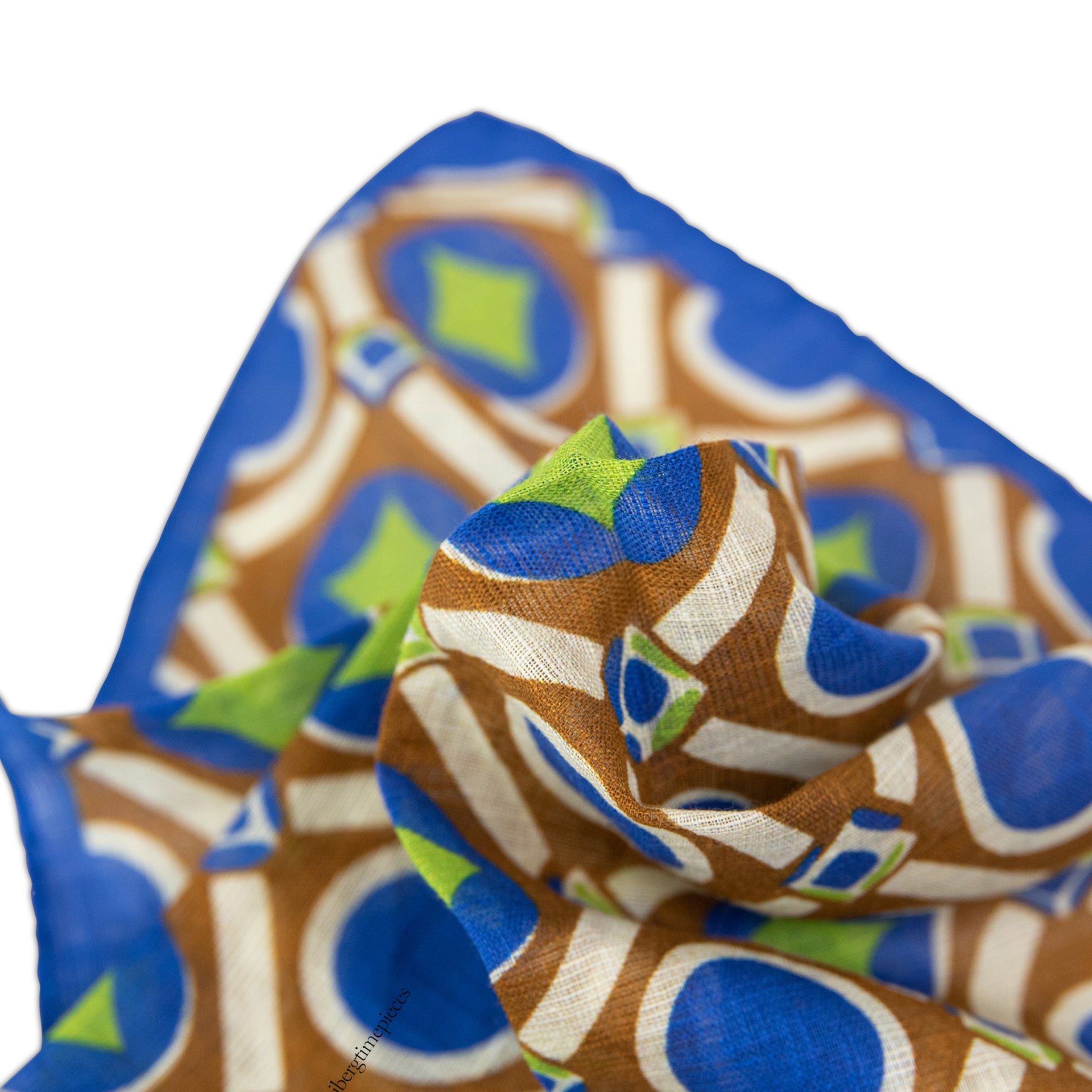 Alter Knabe Einstecktuch im 80s Muster  twist Leinen