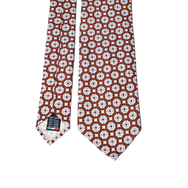 3-Fold Unlined Tie Alter Knabe - Sommer Seide Kastanie