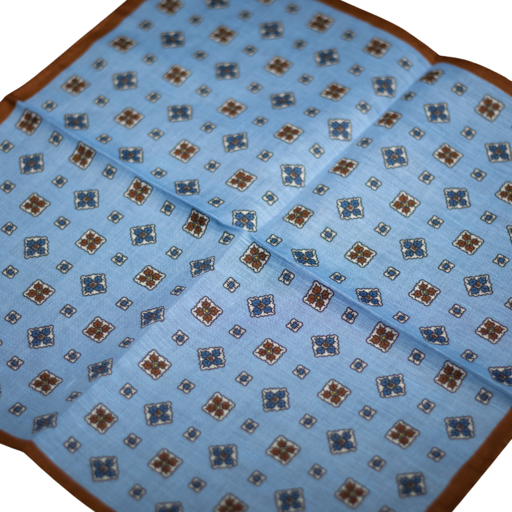 Pocket Square Alter Knabe - "Sommer Edition - FIORE PIAZZA BLUE"