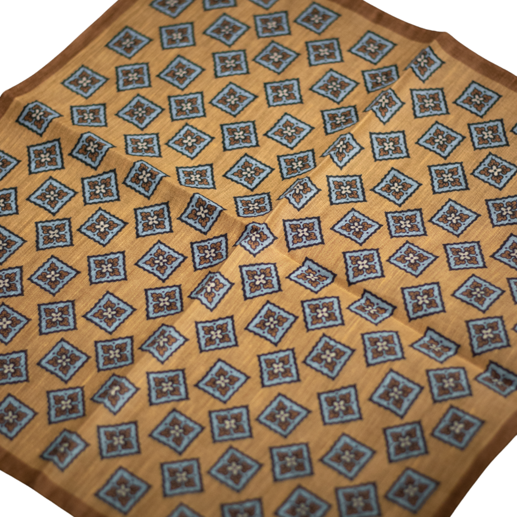 Pocket Square Alter Knabe - "Sommer Edition - FIORE PIAZZA BEIGE"