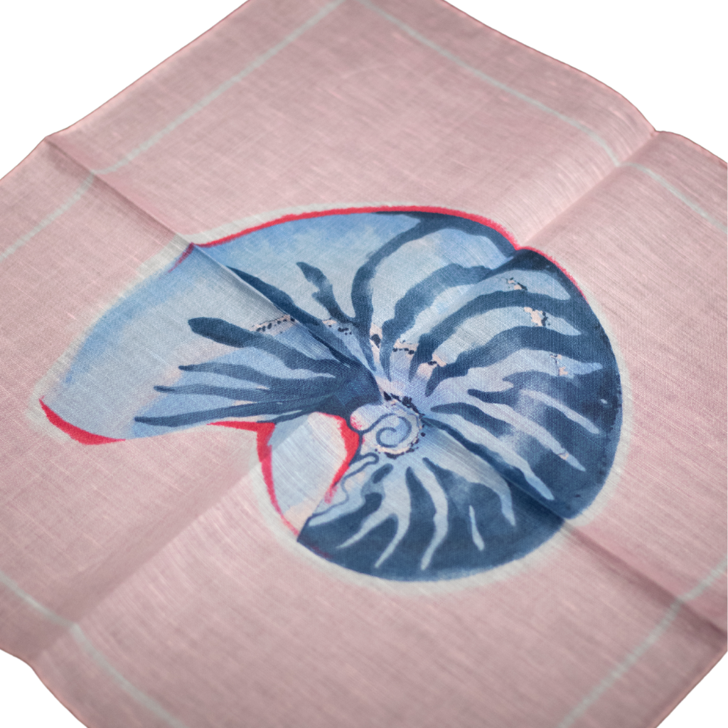 Pocket Square Alter Knabe - "Sommer Edition - NAUTILUS ROSA "