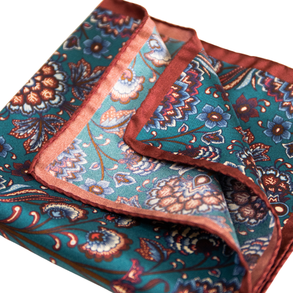 Pocket Square Alter Knabe - "Bloom blue"