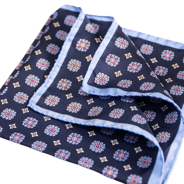 Pocket Square Alter Knabe - "Blue Bug Light Blue"
