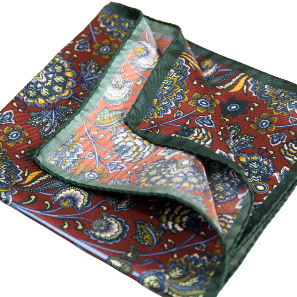 Pocket Square Alter Knabe - "Bloom red"