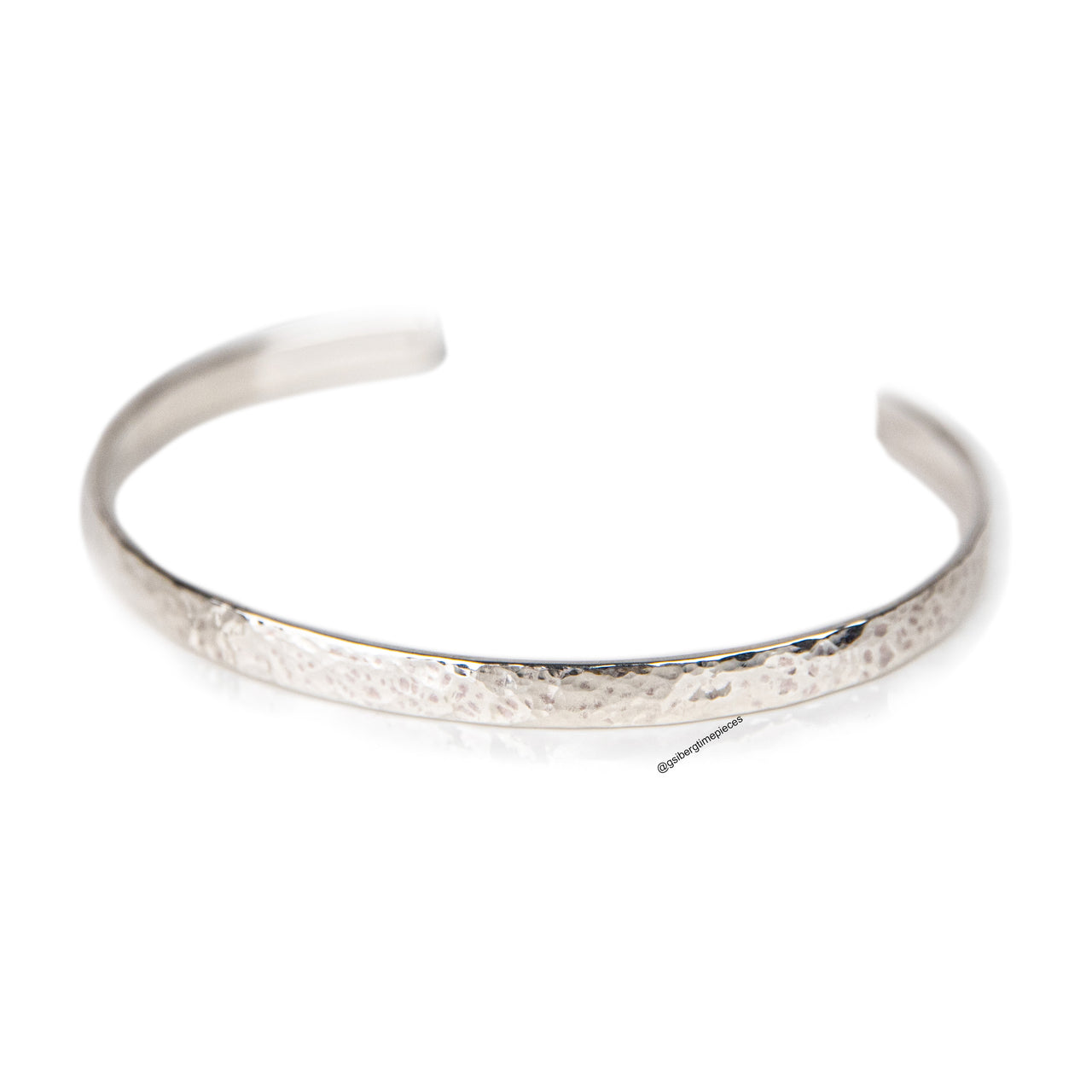 925 Silber Gehämmert Gloss- Armspange GrassArt