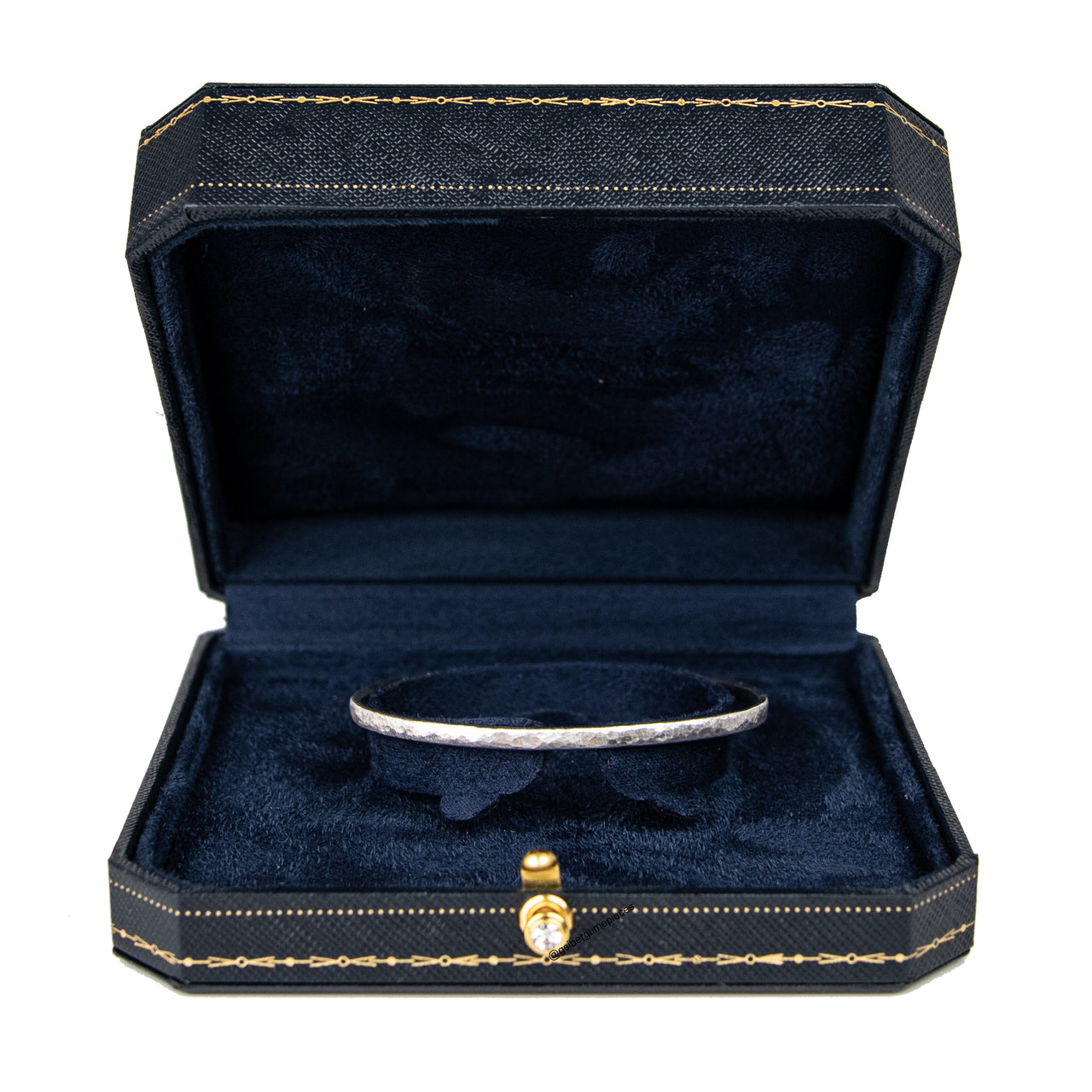 925 Silber Gehämmert Matt - Armspange GrassArt