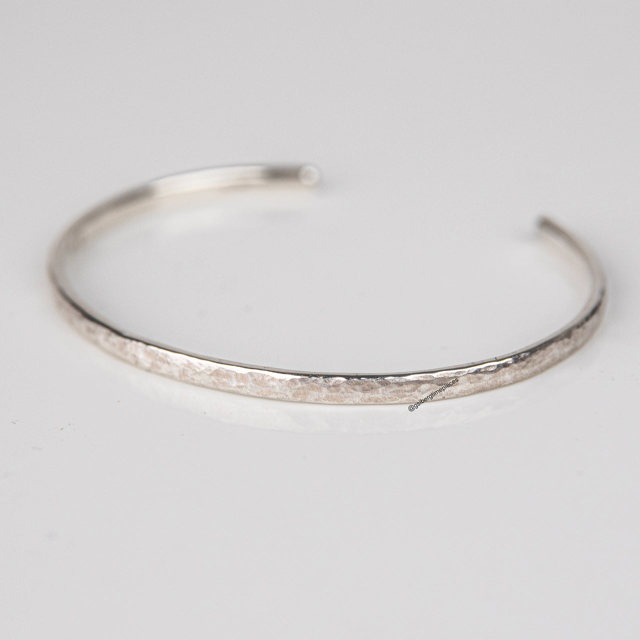 925 Silber Gehämmert Matt - Armspange GrassArt