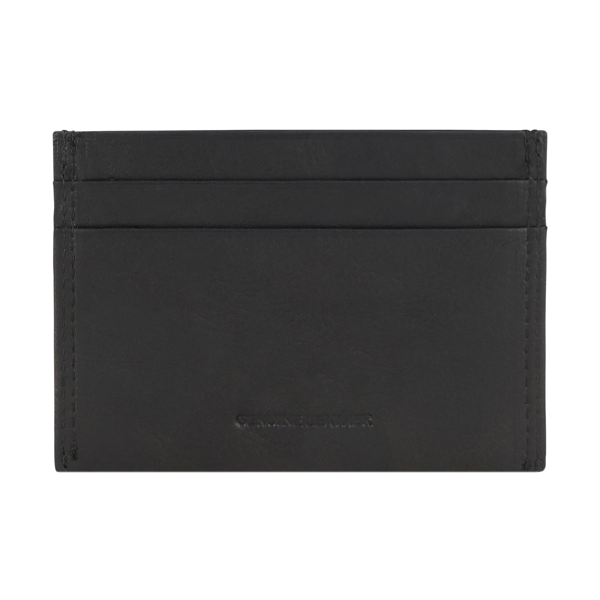 Leather card holder - Black