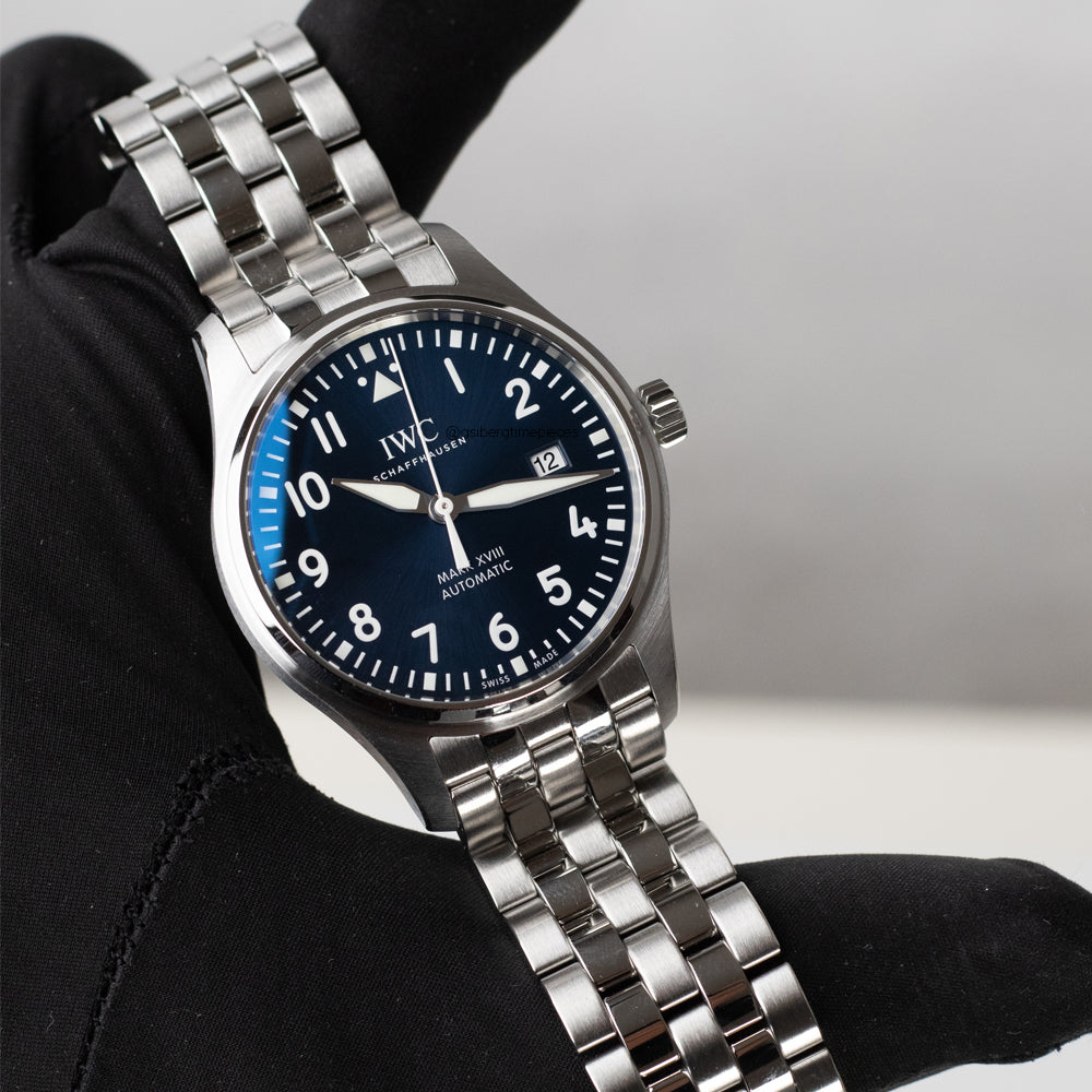 Limited edition IWC Le Petite Prince watch  blue sunburst dail  stainless steel perfect daily watch