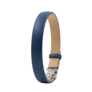 Hirsch SETH Leder Armband in Dunkelblau aus echtem Leder mit Verschluss  für Sie und Ihn Unisex komfortabel zu tragen da der innen Ring aus gerautes Leder ist die Edelstahlschließe ist einstellbar Luxus in Vorarlberg Geschenkideen