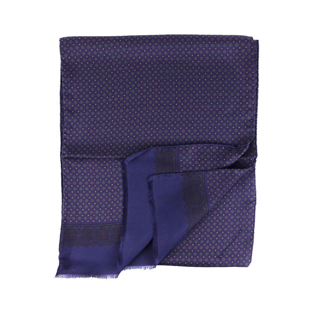 100% Silk Scarf Alter Knabe - BLU SCURO
