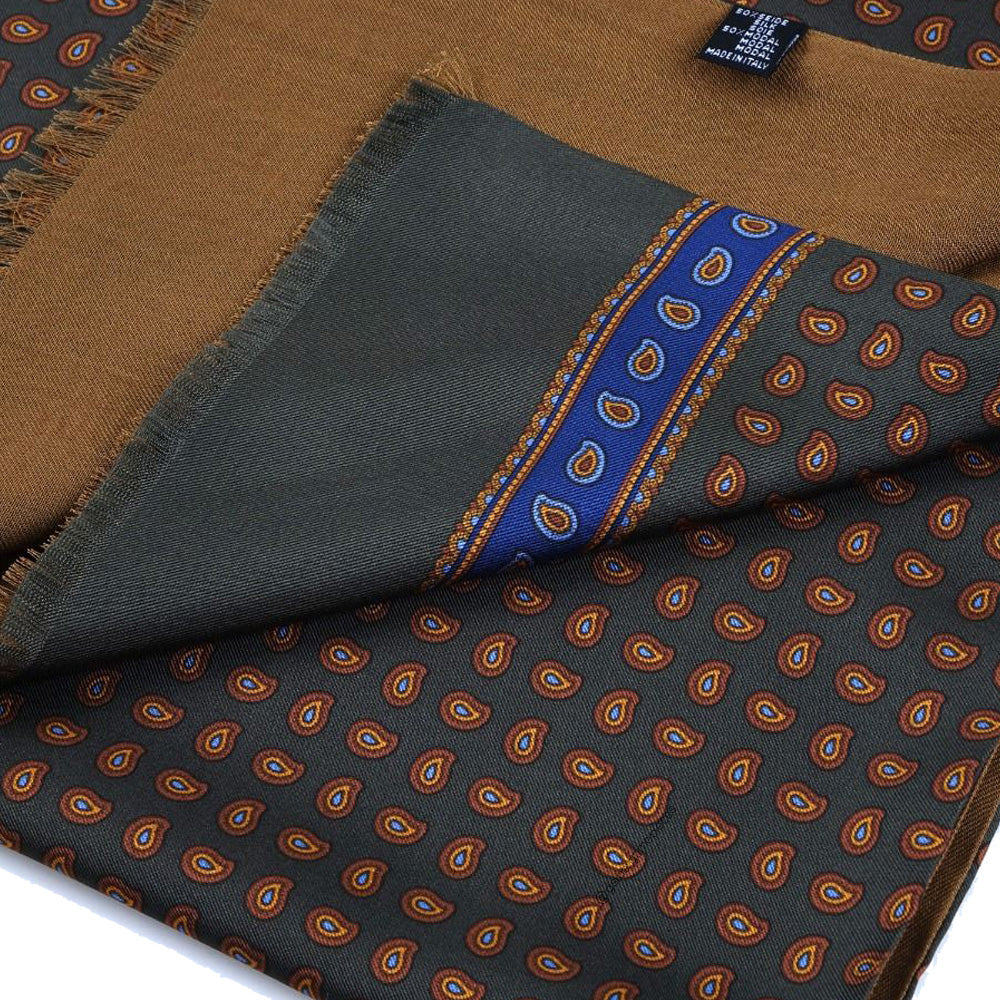 50/50 Silk & Wool Scarf Alter Knabe - OLIVIA CAMMELLO