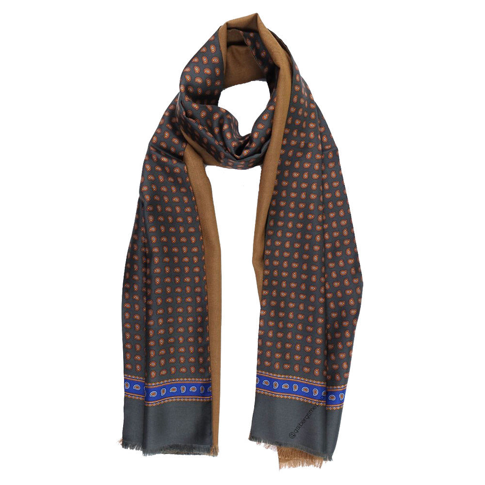 50/50 Silk & Wool Scarf Alter Knabe - OLIVIA CAMMELLO